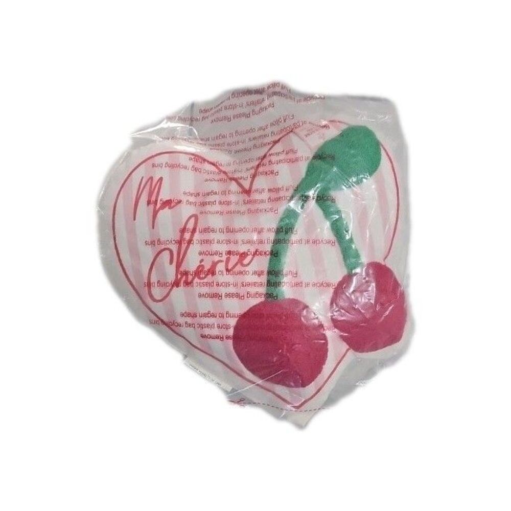 Target Bullseye Valentines Ma Cherie Heart Cherries Plush Pillow UNOPENED
